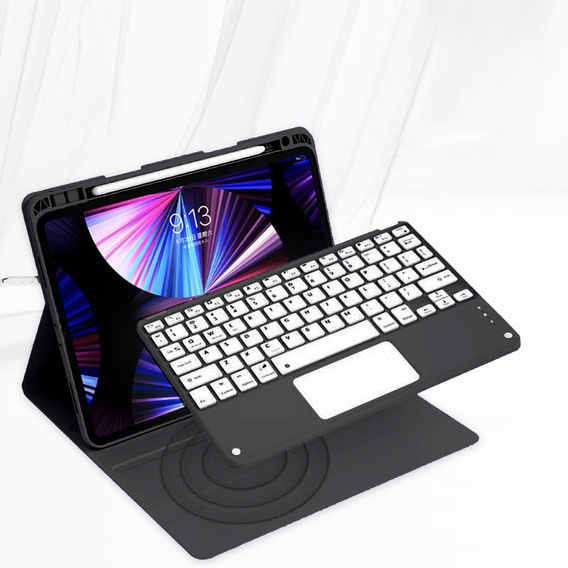 Pouzdro + klávesnice iPad Air 10.9 4 2020 / 5 2022, Touchpad, černé