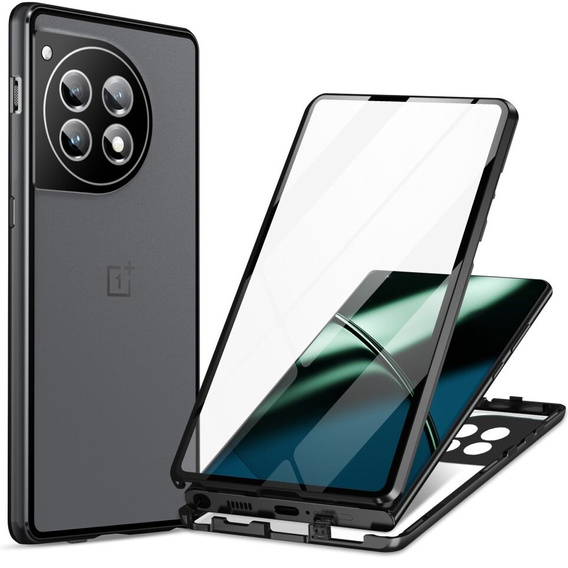 Pouzdro pro OnePlus 12 5G, Magnetic Dual Glass, černé