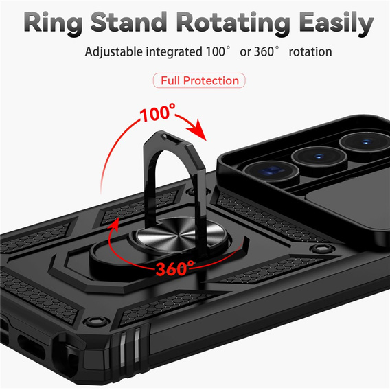 Pancéřové pouzdro s podstavcem a krytem objektivu pro Samsung Galaxy S26 Ultra