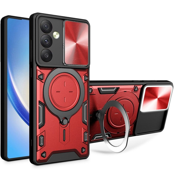 Pancéřové pouzdro pro Samsung Galaxy A54 5G, CamShield Slide, červené