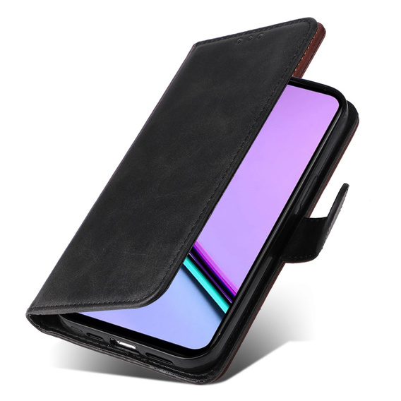 Klopové pouzdro pro Realme C67, Leather Wallet, černé