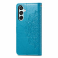 Klopové pouzdro pro Samsung Galaxy M15 5G, Mandala, modré