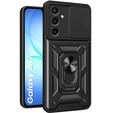 Pancéřové pouzdro pro Samsung Galaxy A17 5G, s ochranou fotoaparátu, se stojánkem, černé
