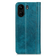 Pouzdro pro Xiaomi Redmi 13C / Poco C65, Wallet Litchi Leather, zelené
