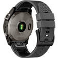 Silikonový řemínek pro Garmin Fenix 7 / Forerunner 965 / 955 / 945 / 935, šedý / černý