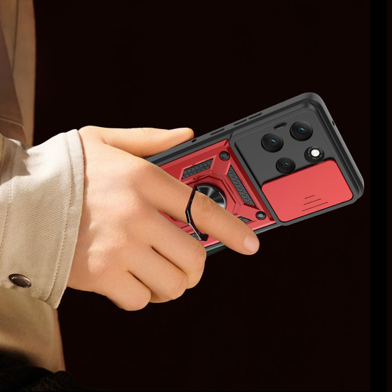 Pouzdro pro Motorola Moto G86 5G, CamShield Slide, červené