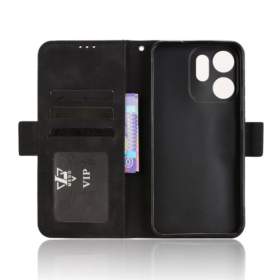 Klopové pouzdro pro Oppo Reno 14F, slot na karty, peněženka, černé