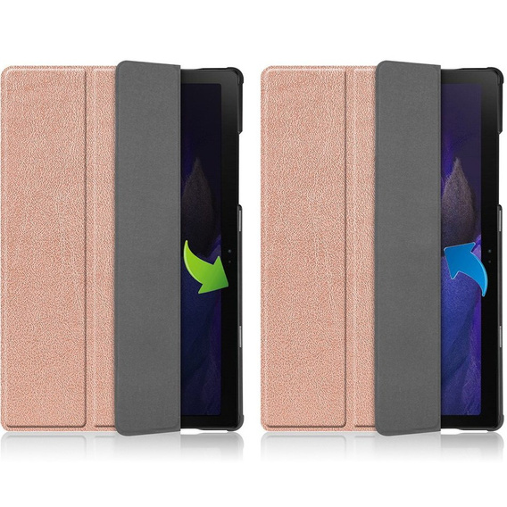 Pouzdro pro Samsung Galaxy Tab A8 10.5 SM-X200 SM-X205, Smartcase, růžové rose gold