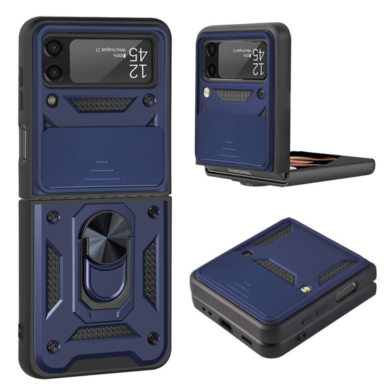 Pouzdro pro Samsung Galaxy Z Flip3 5G, CamShield Slide, modré