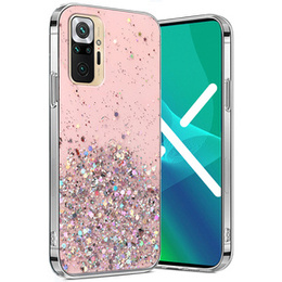 Pouzdro pro Xiaomi Redmi Note 10 Pro, Glittery, růžové