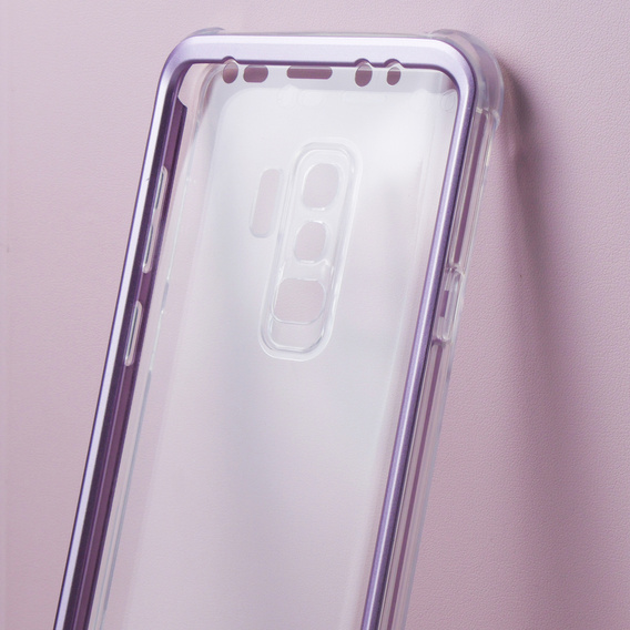 Pouzdro pro Samsung Galaxy S9 Plus, Suritch Full Body, transparentní / fialové