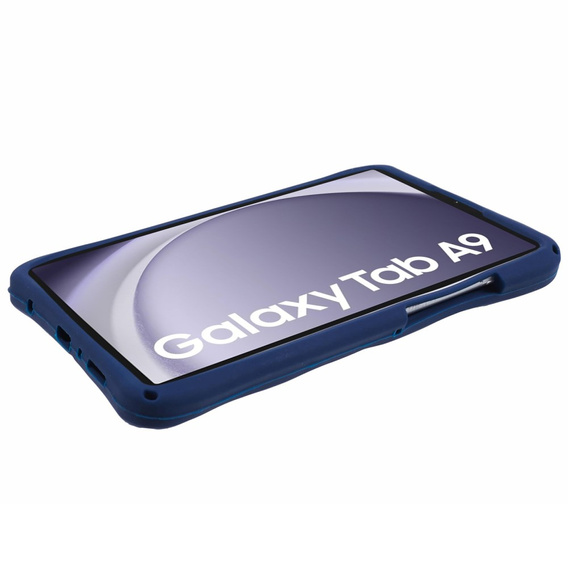 Dětské silikonové pouzdro pro Samsung Galaxy Tab A9 T220 X110 / X117, Armoured, Astronaut, námořnická modř
