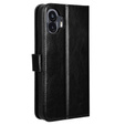 Klopové pouzdro pro Nothing Phone 2, Crazy Horse Wallet, černé
