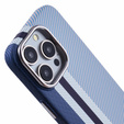 Pouzdro pro iPhone 15 Pro Max, Carbon Fiber MagSafe, modré