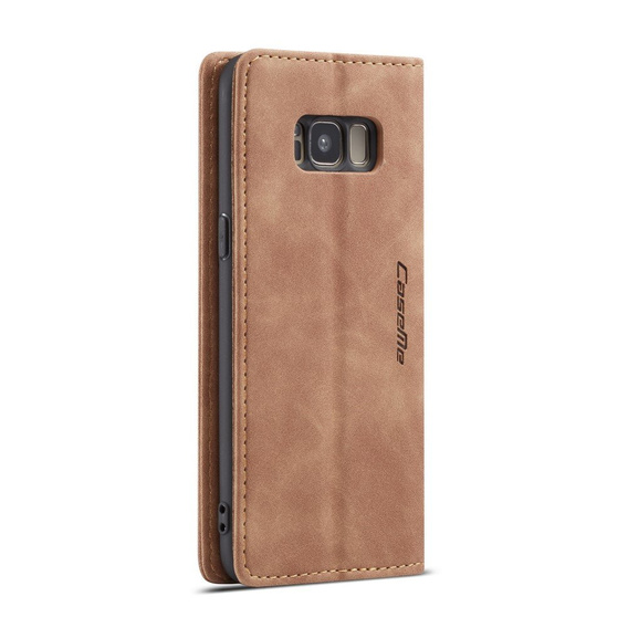 Pouzdro CASEME pro Samsung Galaxy S8, Leather Wallet Case, hnědé