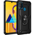 Pancéřové pouzdro pro Samsung Galaxy M21, Nox Case Ring, černé