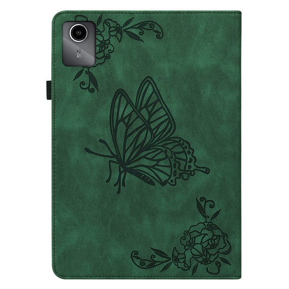 Pouzdro pro Lenovo Tab M11, Butterfly, zelené