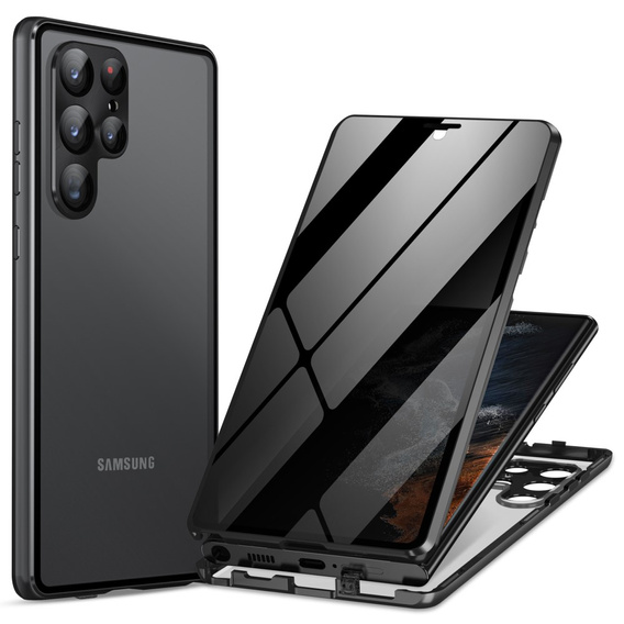 Pouzdro pro Samsung Galaxy S24 Ultra, Privacy Dual Glass, černé