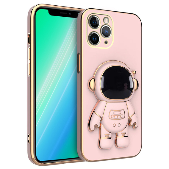 Pouzdro pro iPhone 13 Pro Max, Astronaut, růžové