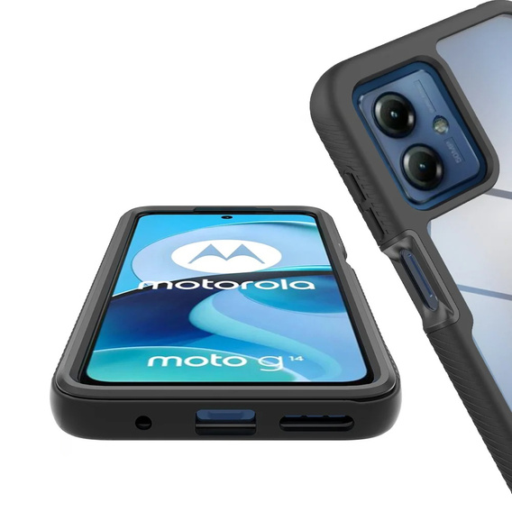 Pouzdro pro Motorola Moto E14 / G24 / G04, Shockproof, s fólií, černé