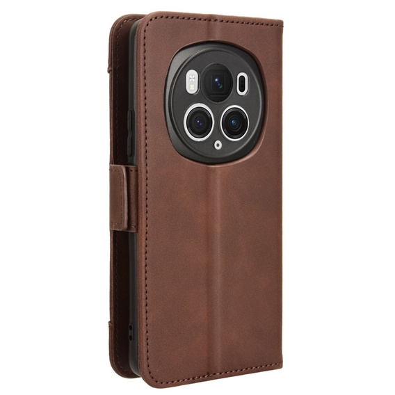Klopové pouzdro pro Honor Magic 6 Pro 5G, Card Slot, hnědé