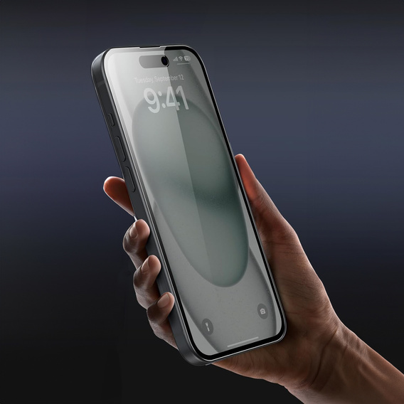 2x Tvrzené sklo pro iPhone 15 Plus, ERBORD Anti-Spy