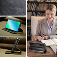 Klopové pouzdro pro Samsung Galaxy S23, ERBORD Waxy Wallet, hnědé