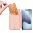 Dux Ducis pouzdro pro iPhone 17 Pro, Skin Pro, s klopou, s přihrádkou na kartu, růžové
