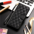 Pouzdro s klopou pro Samsung Galaxy A16, Rhombus Crossbody Leather, černé