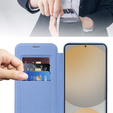 Klopové pouzdro pro Samsung Galaxy S24 FE, RFID Wallet MagSafe CamShield, modré
