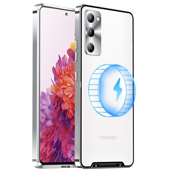 Ochranné pouzdro na fotoaparát pro Samsung Galaxy S20 FE, CamShield MagSafe, průhledná / stříbrná