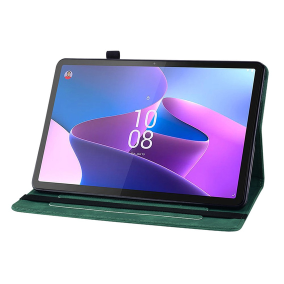 Pouzdro pro Lenovo Tab P11 Gen 2, Wallet Pen Slot, zelené