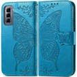 Klopové pouzdro pro Infinix Hot 50 Pro 4G, Butterfly, modré