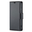 Pouzdro pro Xiaomi Redmi Note 14 5G, ERBORD Glossy Litchi, flipová peněženka, černé