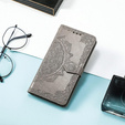Klopové pouzdro pro Motorola Moto G85, Mandala, šedé