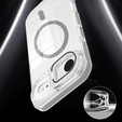 Pouzdro pro iPhone Air, pro MagSafe, se stojánkem, průhledné s šedými vložkami