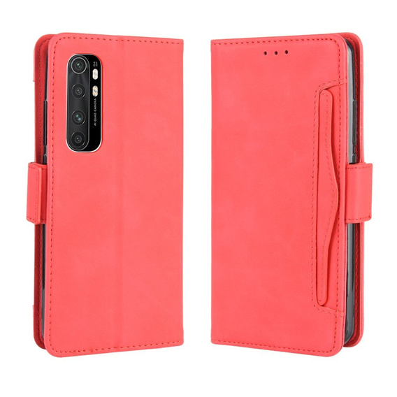 Klopové pouzdro pro Xiaomi Mi Note 10 Lite, Card Slot, červené