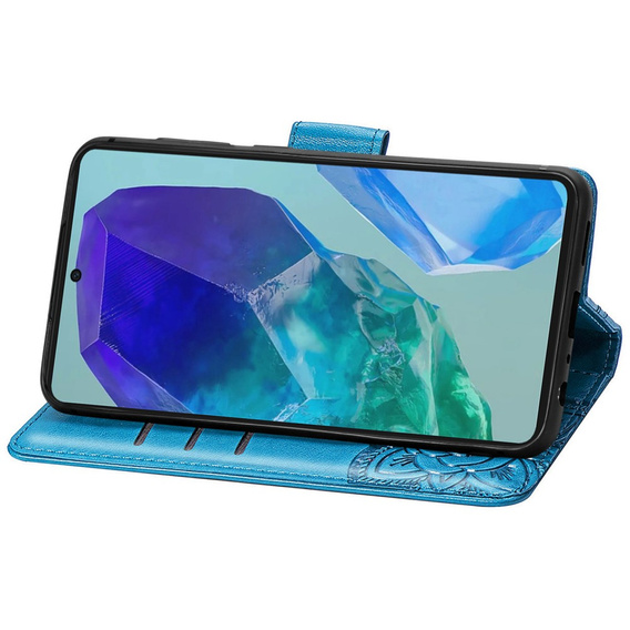 Klopové pouzdro pro Samsung Galaxy A16, Butterfly, modré