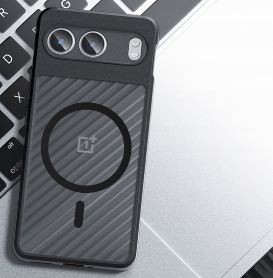 Pouzdro pro OnePlus Nord 4, pro MagSafe, ERBORD Matt Case, černý + sklo na displej