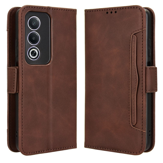 Klopové pouzdro pro Oppo A80, Card Slot, hnědé