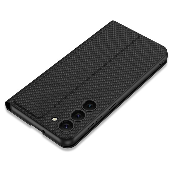 Klopové pouzdro pro Samsung Galaxy S23 Plus, GKK Leather, carbon černé