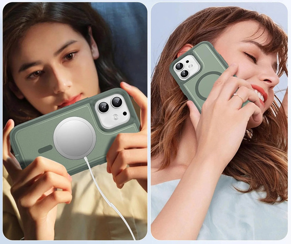 Pouzdro s rámečkem pro iPhone 11, pro MagSafe, zelené