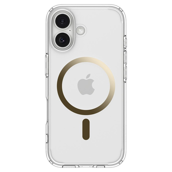 Spigen pouzdro pro iPhone 17, Ultra Hybrid MagSafe, čiré/zlaté