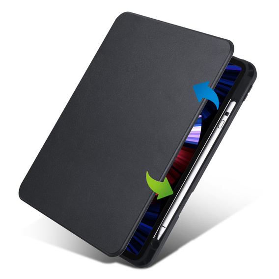 Pouzdro pro iPad Pro 11" 2022/2021/2020 (4/3/2 gen.), s prostorem pro stylus, otočné o 360°, černé
