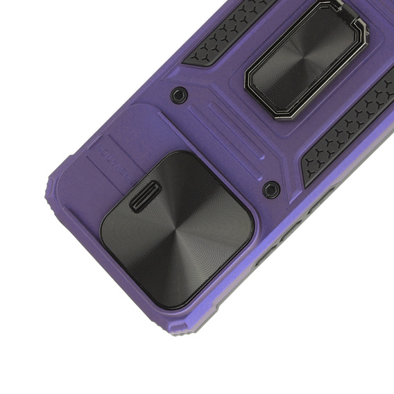 Pancéřové pouzdro pro Xiaomi Redmi Note 13 Pro 5G, CamShield Slide, fialové + tvrzené sklo 9H
