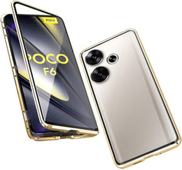 Pouzdro pro Xiaomi Poco F6, Frame Case, zlaté
