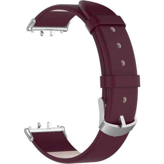 Kožený řemínek pro Samsung Galaxy Fit 3, bordó