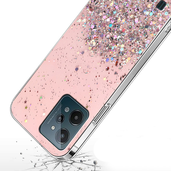 Pouzdro pro Realme C31, Glittery, růžové