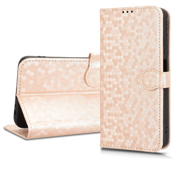 Flipové pouzdro pro Motorola Moto G56 5G, Wallet Rhombus, zlaté