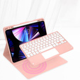 Pouzdro + klávesnice iPad Air 10.9 4 2020 / 5 2022, Touchpad, růžové rose gold